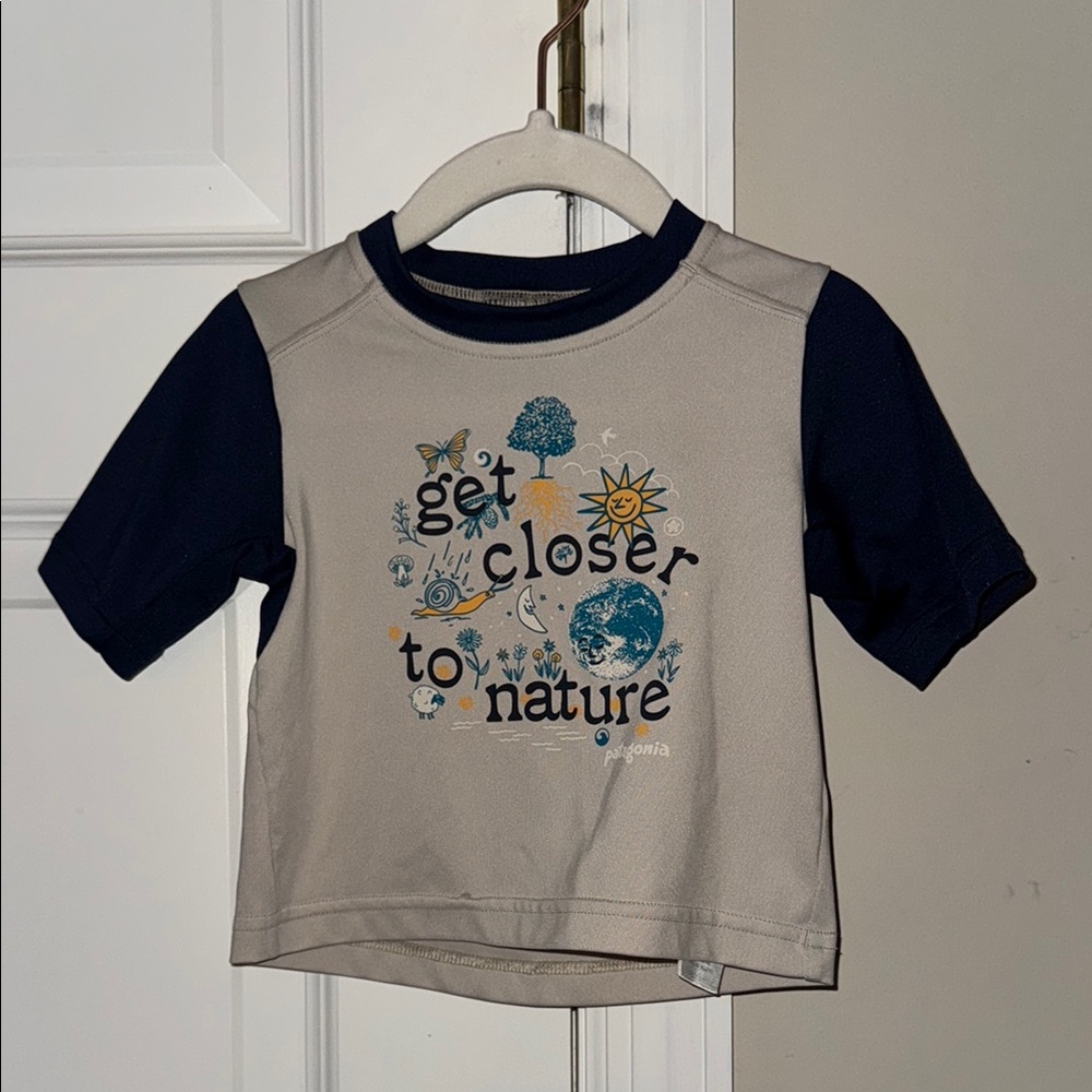 Patagonia Kids' Navy and Cream Nature T-Shirt